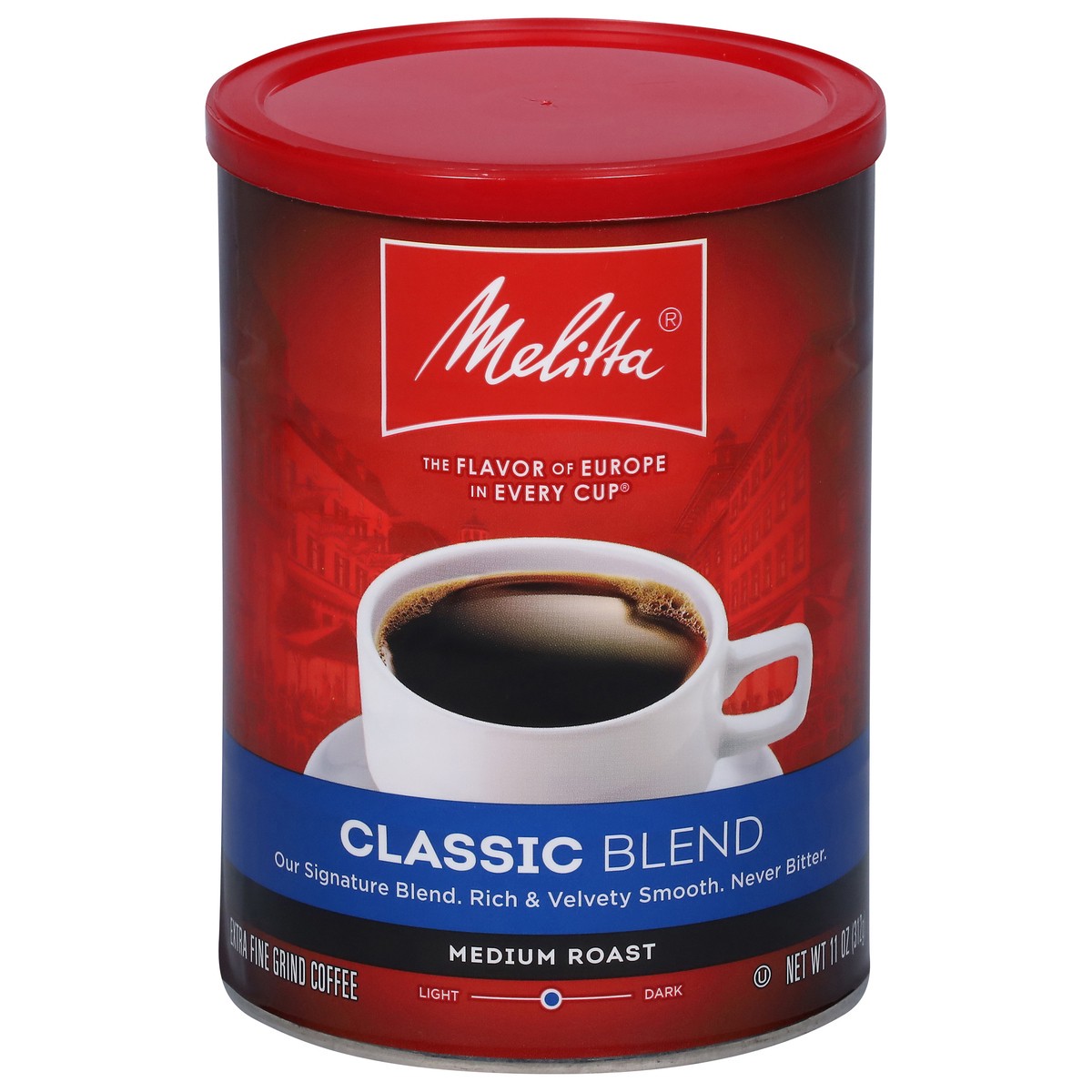 slide 1 of 9, Melitta Coffee, Extra Fine Grind, Medium Roast, Classic Blend, 11 oz