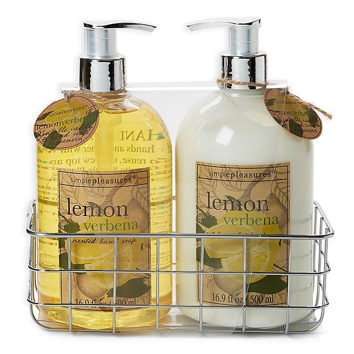 slide 1 of 1, Simple Pleasures Lemon Hand Soap and Lotion Caddy Set, 2 ct