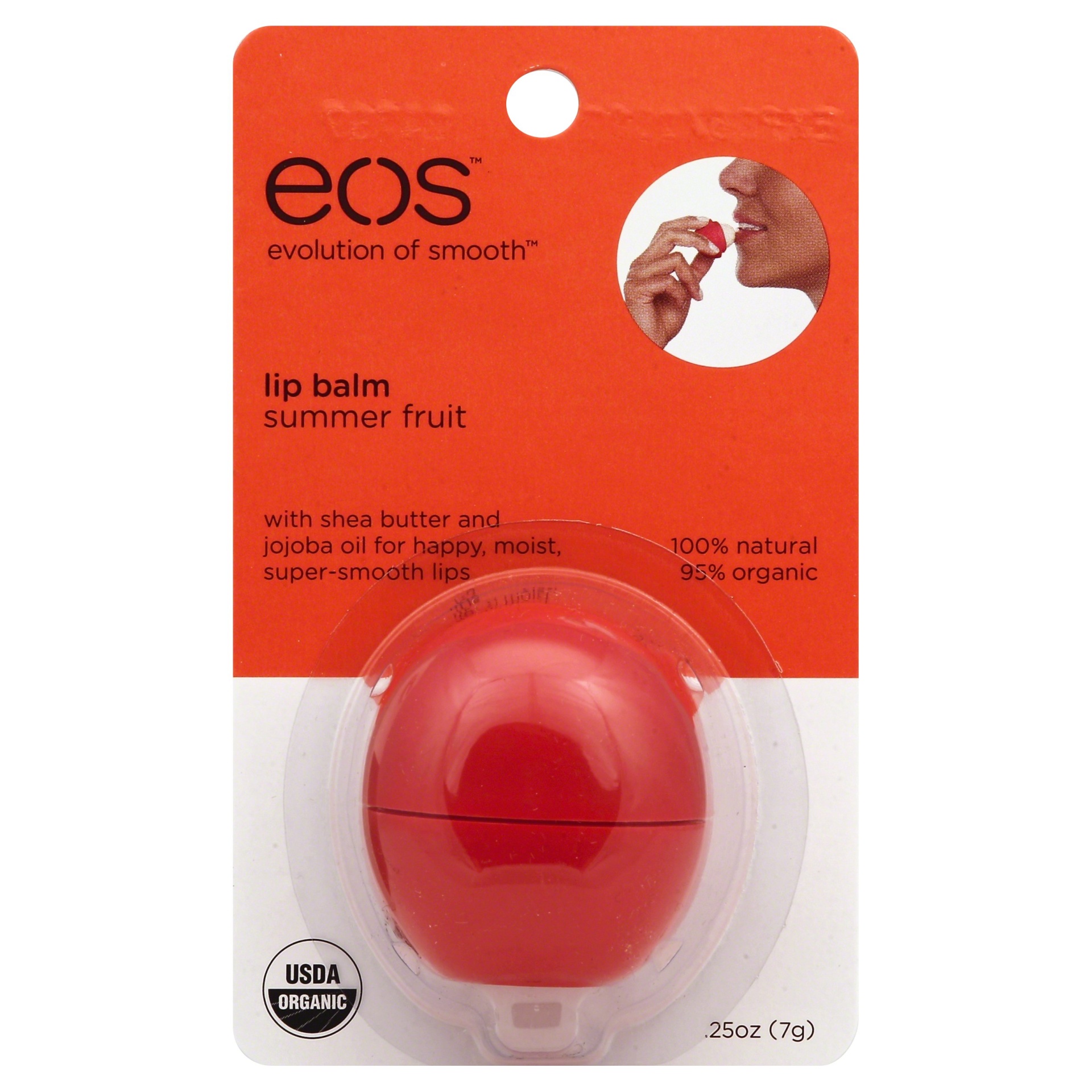 slide 1 of 3, eos Summer Fruit Lip Balm, 0.25 oz