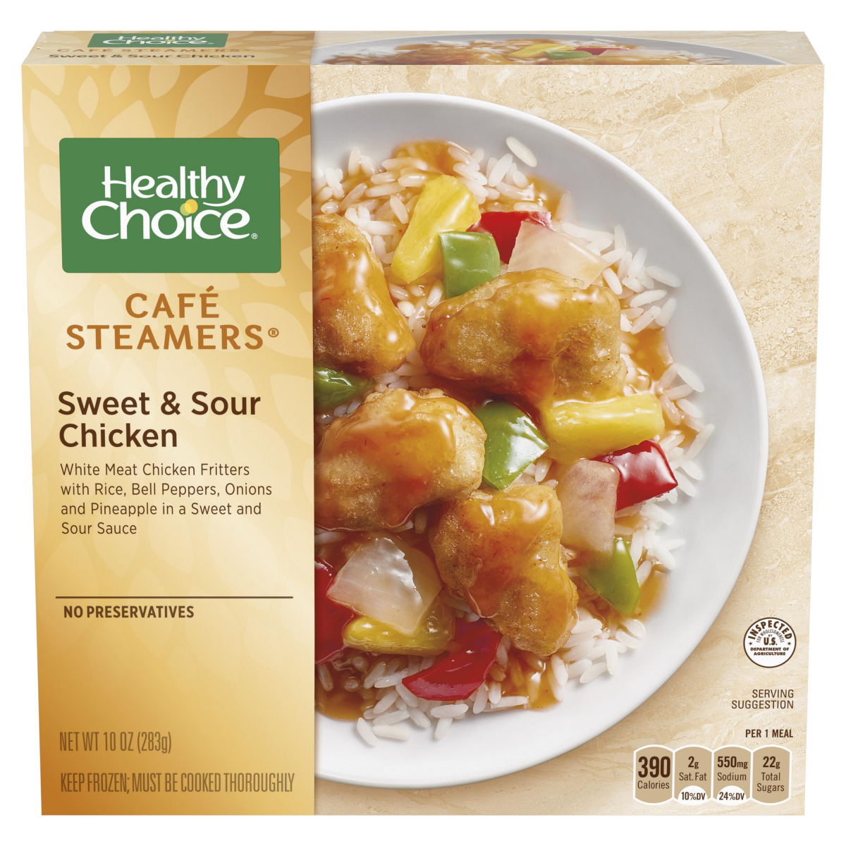 slide 1 of 11, Healthy Choice Cafe Steamers Sweet & Sour Chicken, 