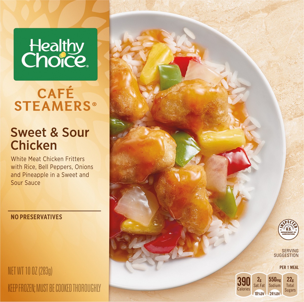 slide 9 of 11, Healthy Choice Cafe Steamers Sweet & Sour Chicken, 