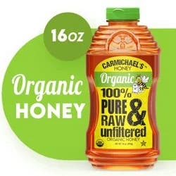 Carmichael's Honey Organic 100% Pure & Raw Unfiltered Honey 16 oz