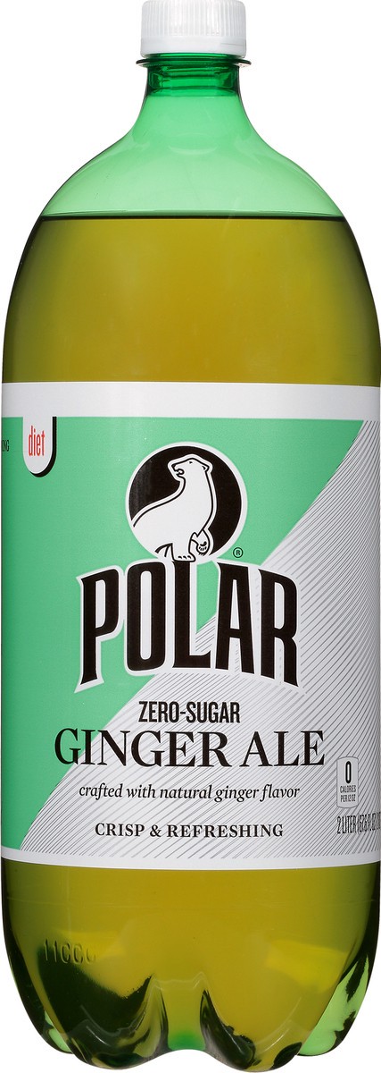 slide 10 of 13, Polar Zero-Sugar Diet Ginger Ale Soda- 2 liter, 2 liter