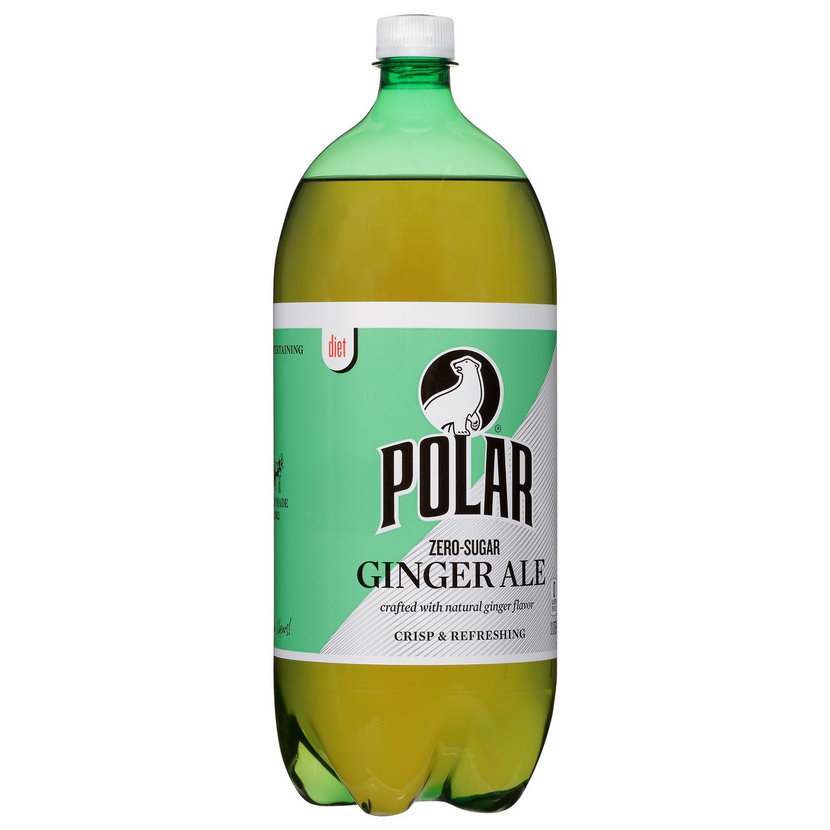 slide 9 of 13, Polar Zero-Sugar Diet Ginger Ale Soda- 2 liter, 2 liter