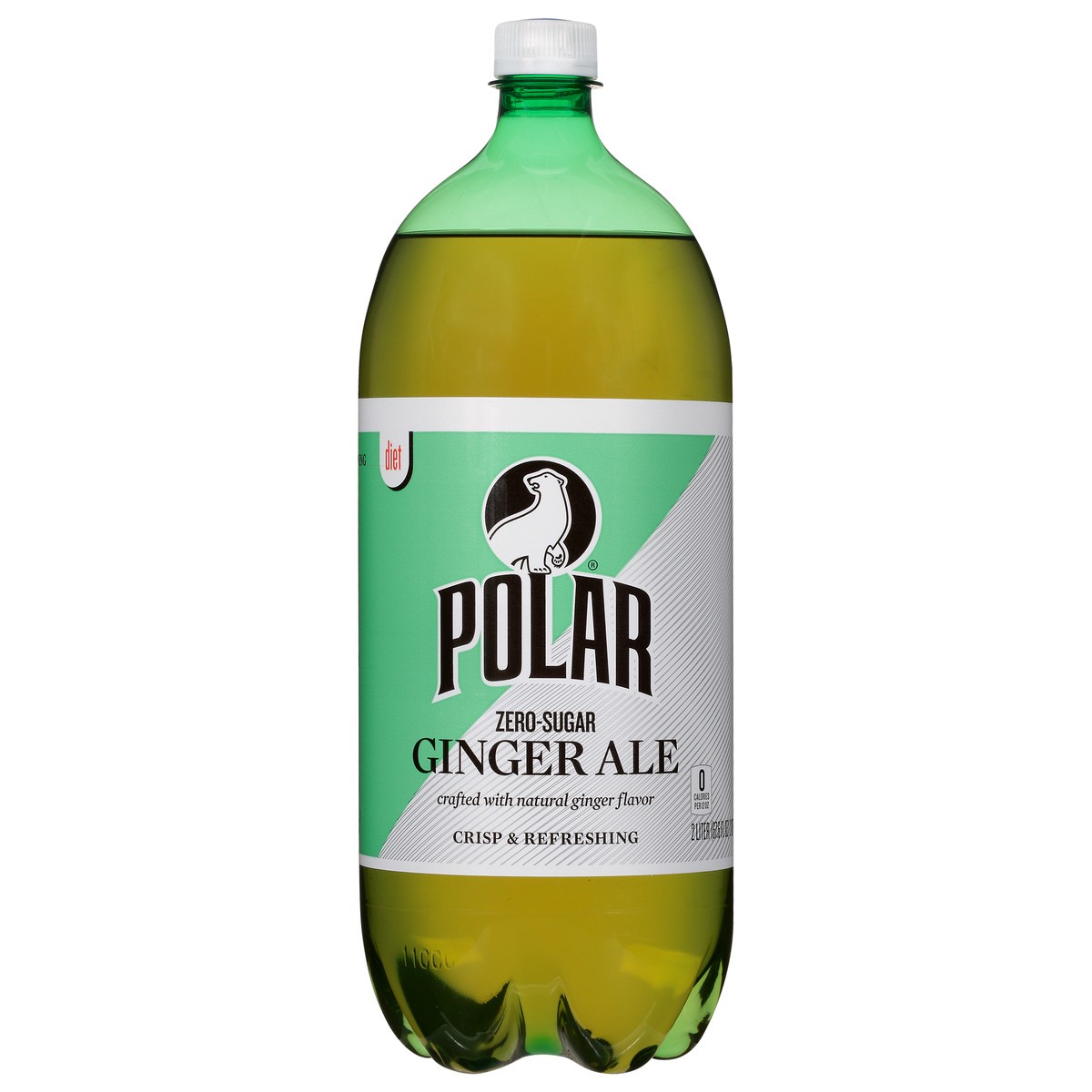 slide 11 of 13, Polar Zero-Sugar Diet Ginger Ale Soda- 2 liter, 2 liter