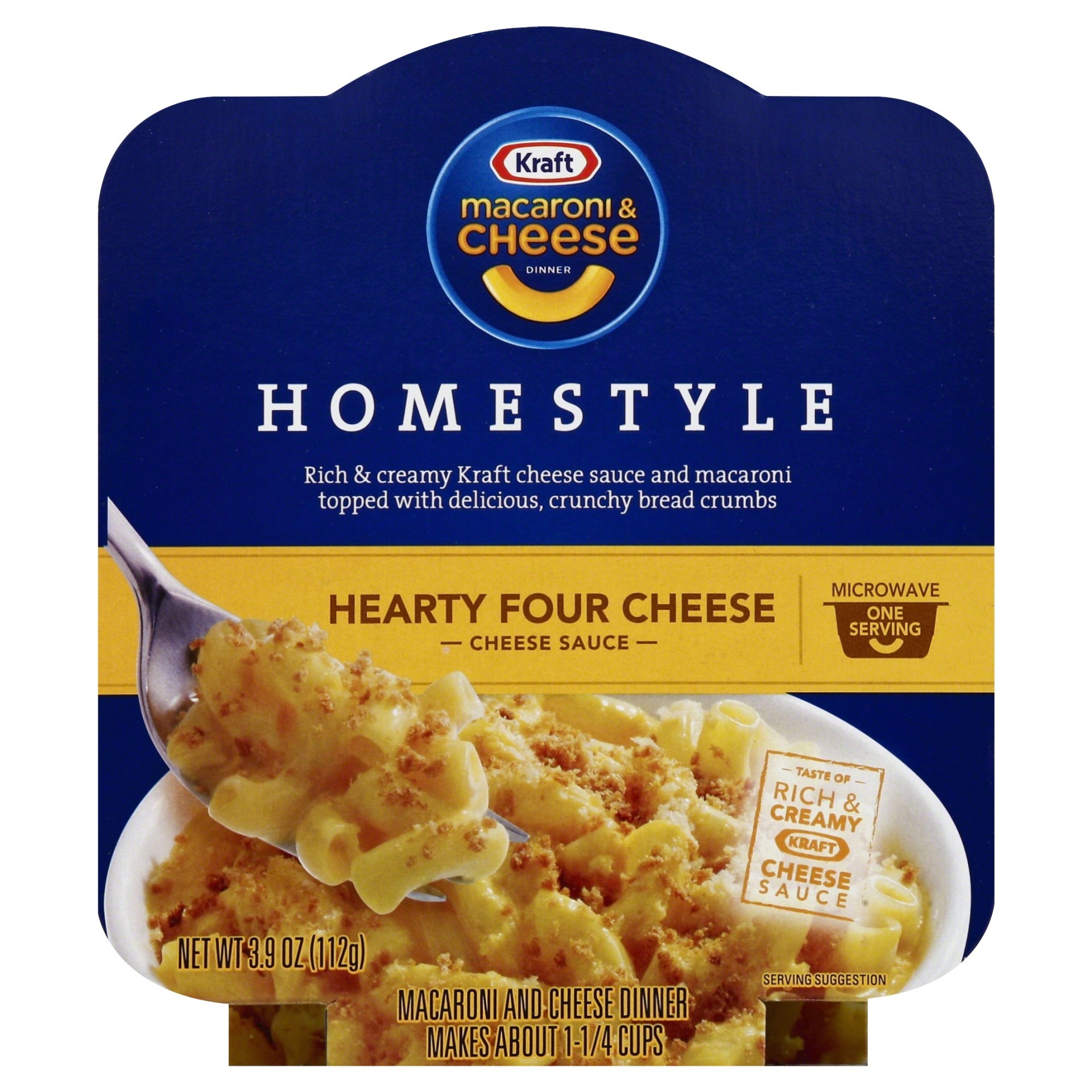 slide 1 of 3, Kraft Macaroni & Cheese Homestyle Hearty Four Cheese Dinner, 3.9 oz