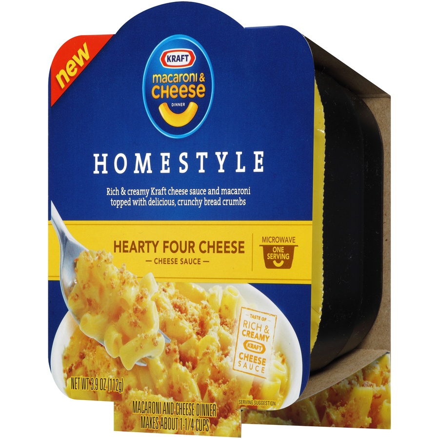 slide 3 of 3, Kraft Macaroni & Cheese Homestyle Hearty Four Cheese Dinner, 3.9 oz