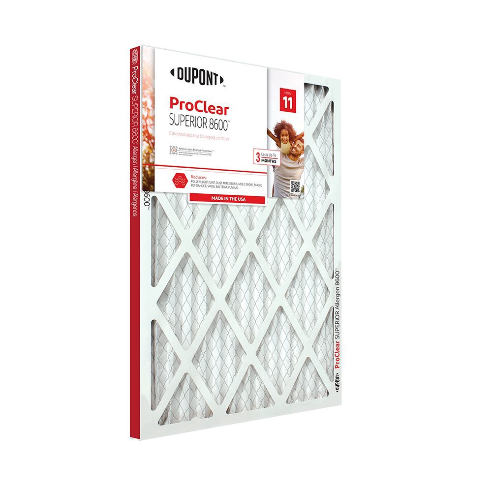 slide 1 of 1, DuPont Pro Clear Superior Air Filter 18X24X1, 1 ct