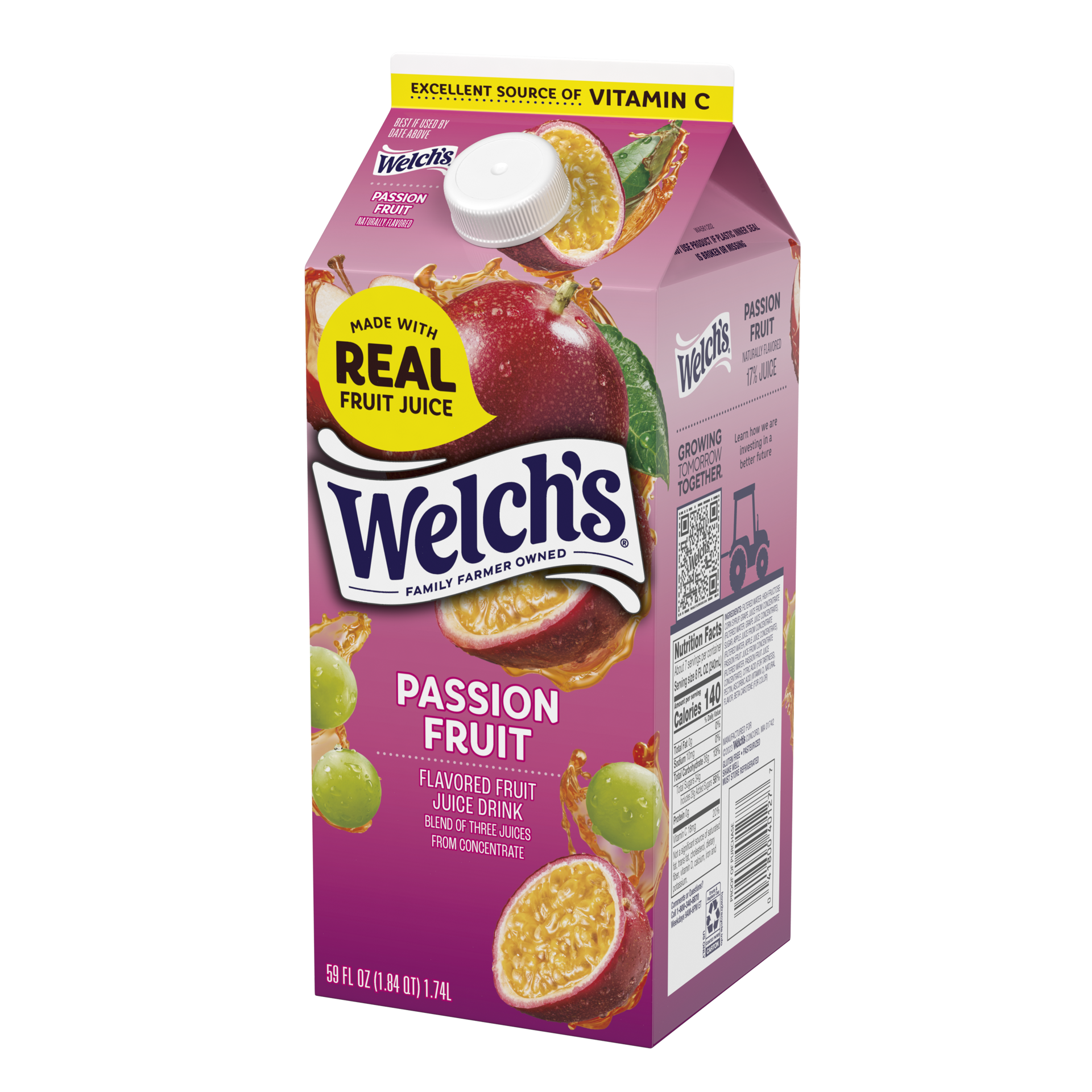 slide 5 of 7, Welch's Passion Fruit Fruit Juice Drink, 59 Fl Oz carton, 59 fl oz