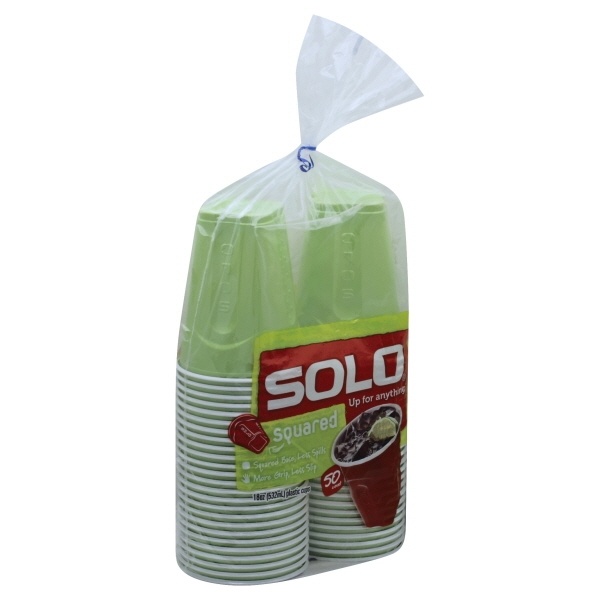 slide 1 of 1, Solo Squared Colored Cups, 50 ct