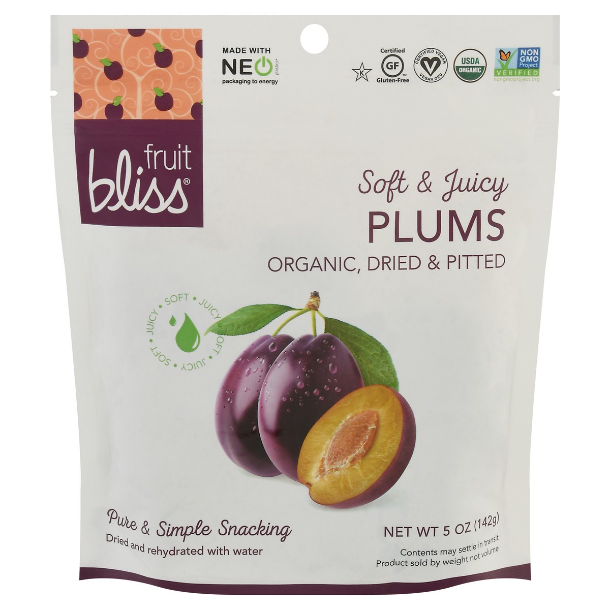 slide 1 of 13, Fruit Bliss Organic Dried & Pitted Plums 5 oz, 5 oz