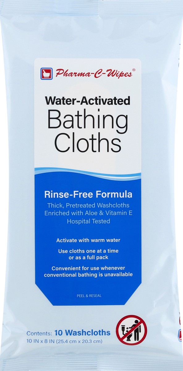 slide 7 of 12, Pharma-C-Wipes Water-Activated Bathing Cloths 10 ea, 10 ct