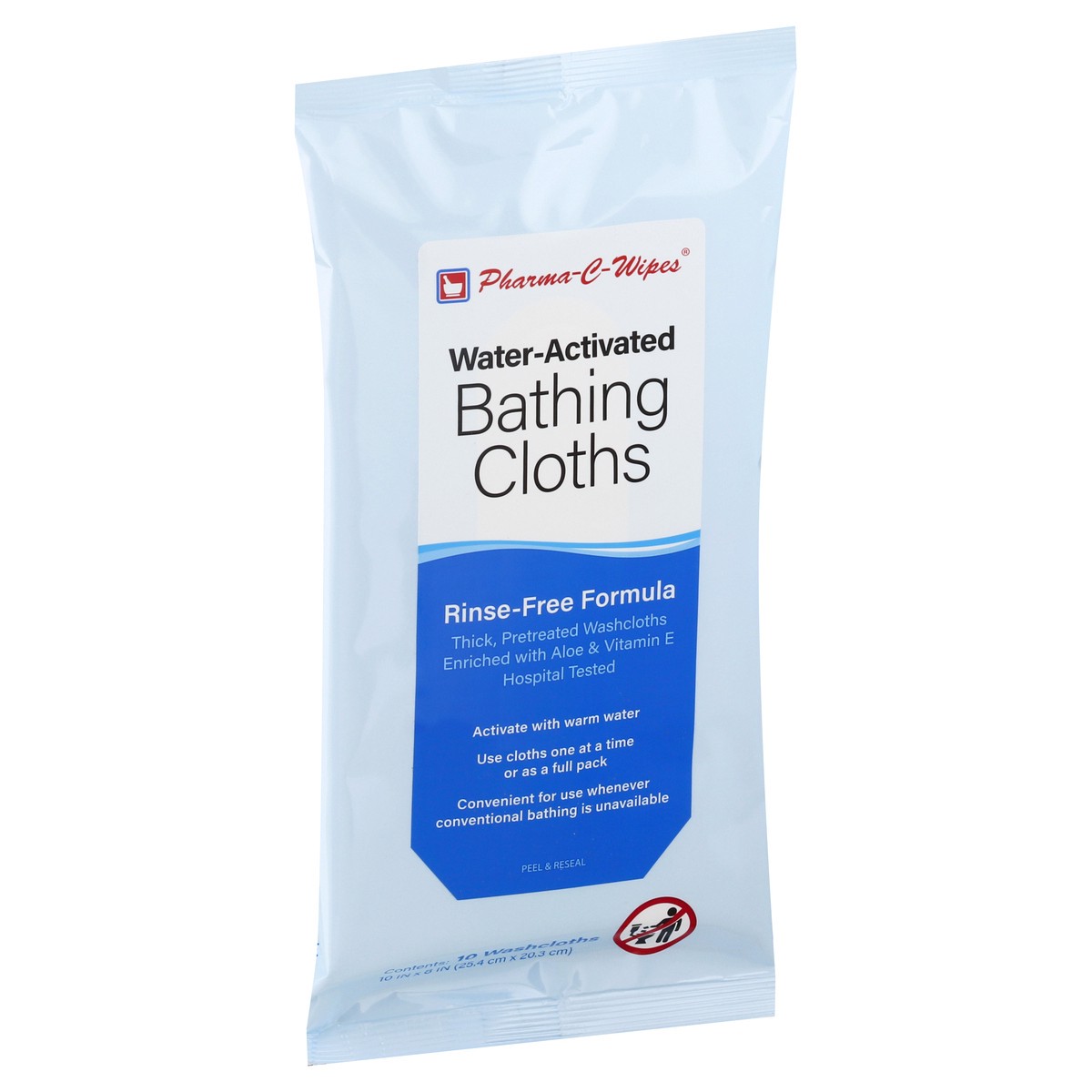 slide 10 of 12, Pharma-C-Wipes Water-Activated Bathing Cloths 10 ea, 10 ct