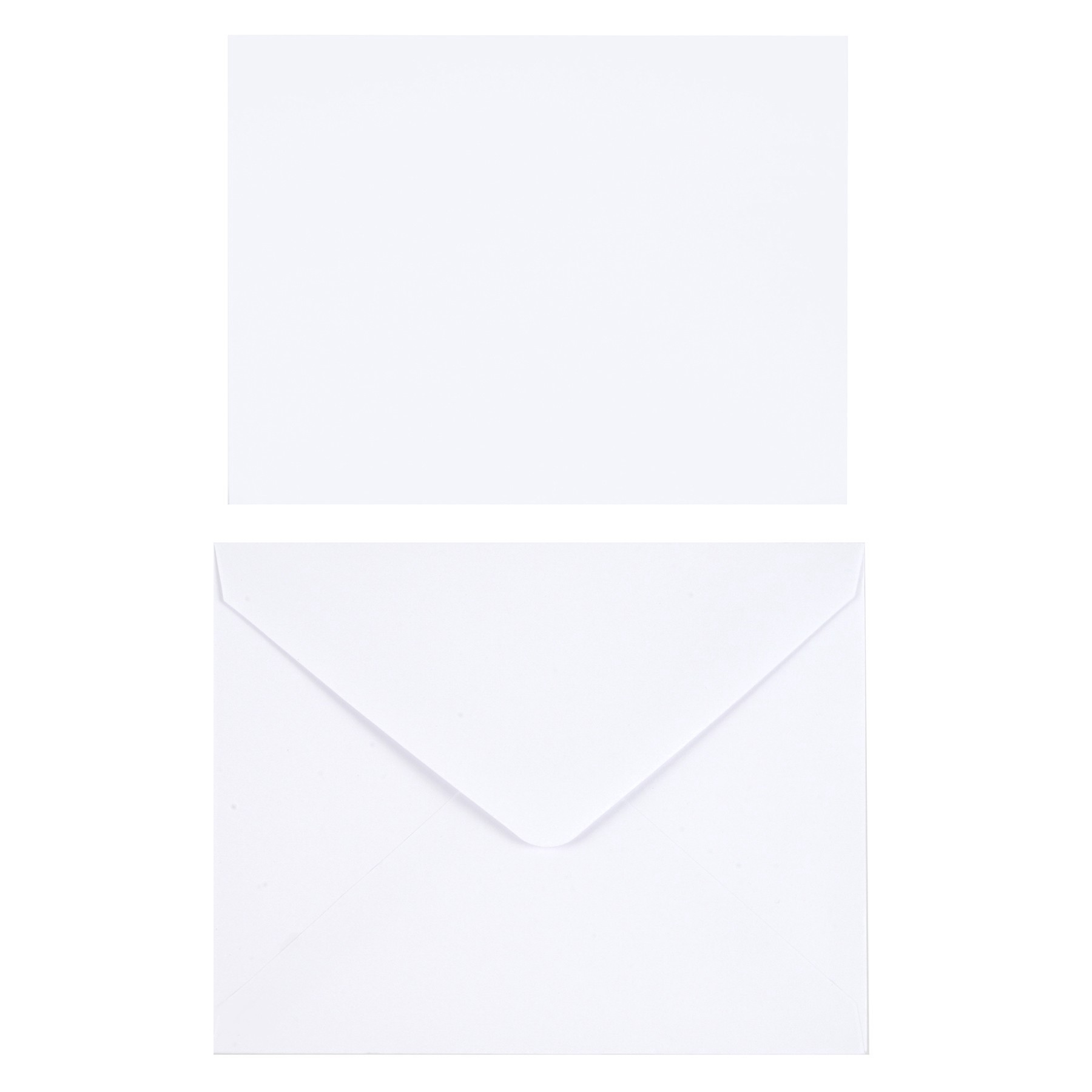 slide 4 of 6, 50 Sets Of White Flat Cards & Envelopes By Recollections, 4.25" X 5.5", 4.25 in x 5.5 in