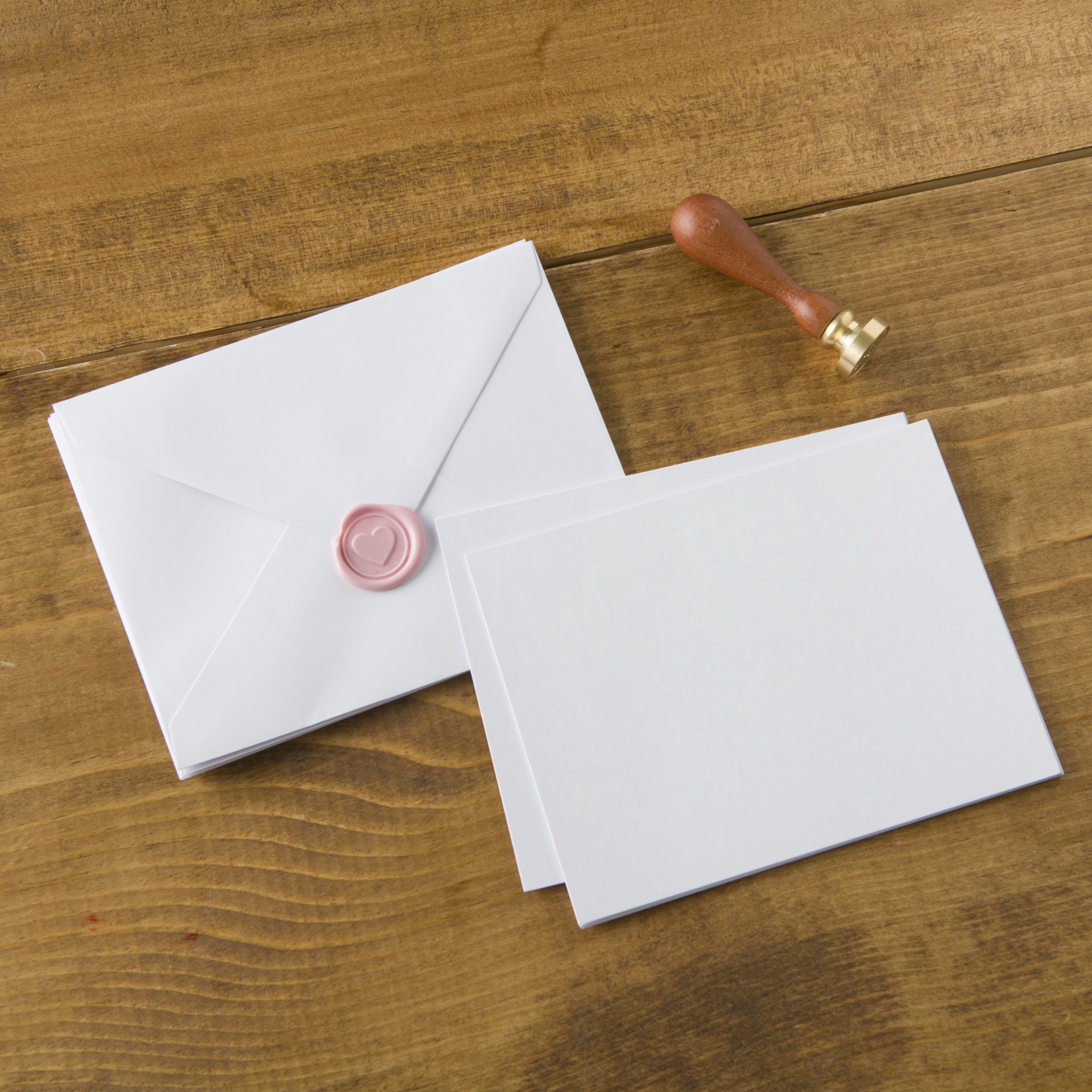 slide 2 of 6, 50 Sets Of White Flat Cards & Envelopes By Recollections, 4.25" X 5.5", 4.25 in x 5.5 in