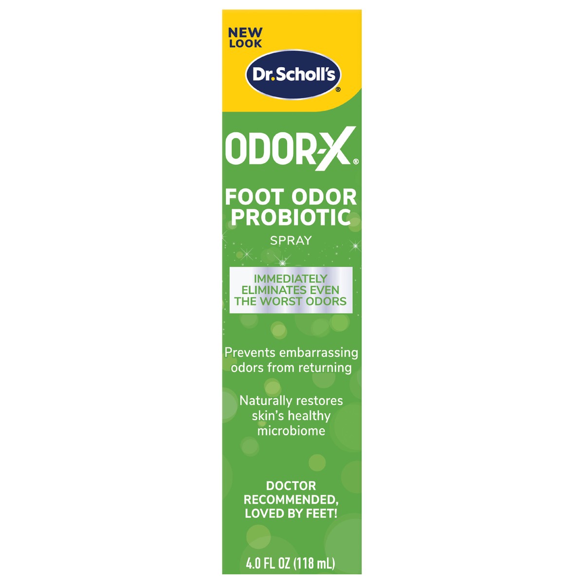 slide 1 of 2, Dr. Scholl's ODOR-X FOOT ODOR PROBIOTIC SPRAY, 4 oz // Immediately Eliminates The Worst Odors - Prevents Embarrassing Odors From Returning - Restores Skin's Microbiome, 4 fl oz