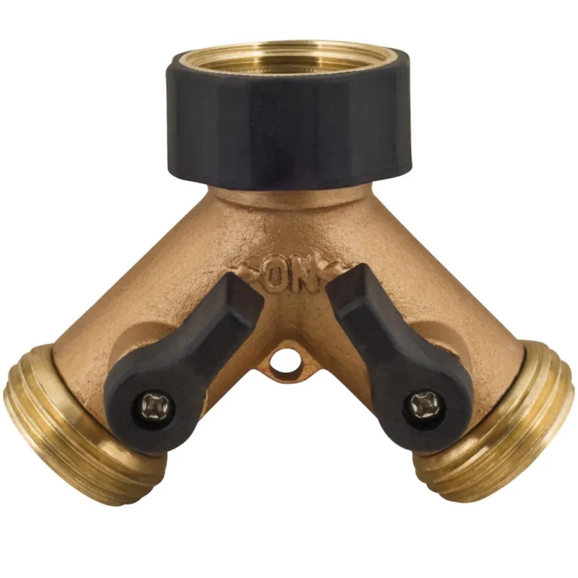 slide 1 of 1, Melnor 2-Way Metal Hose Valve, 1 ct