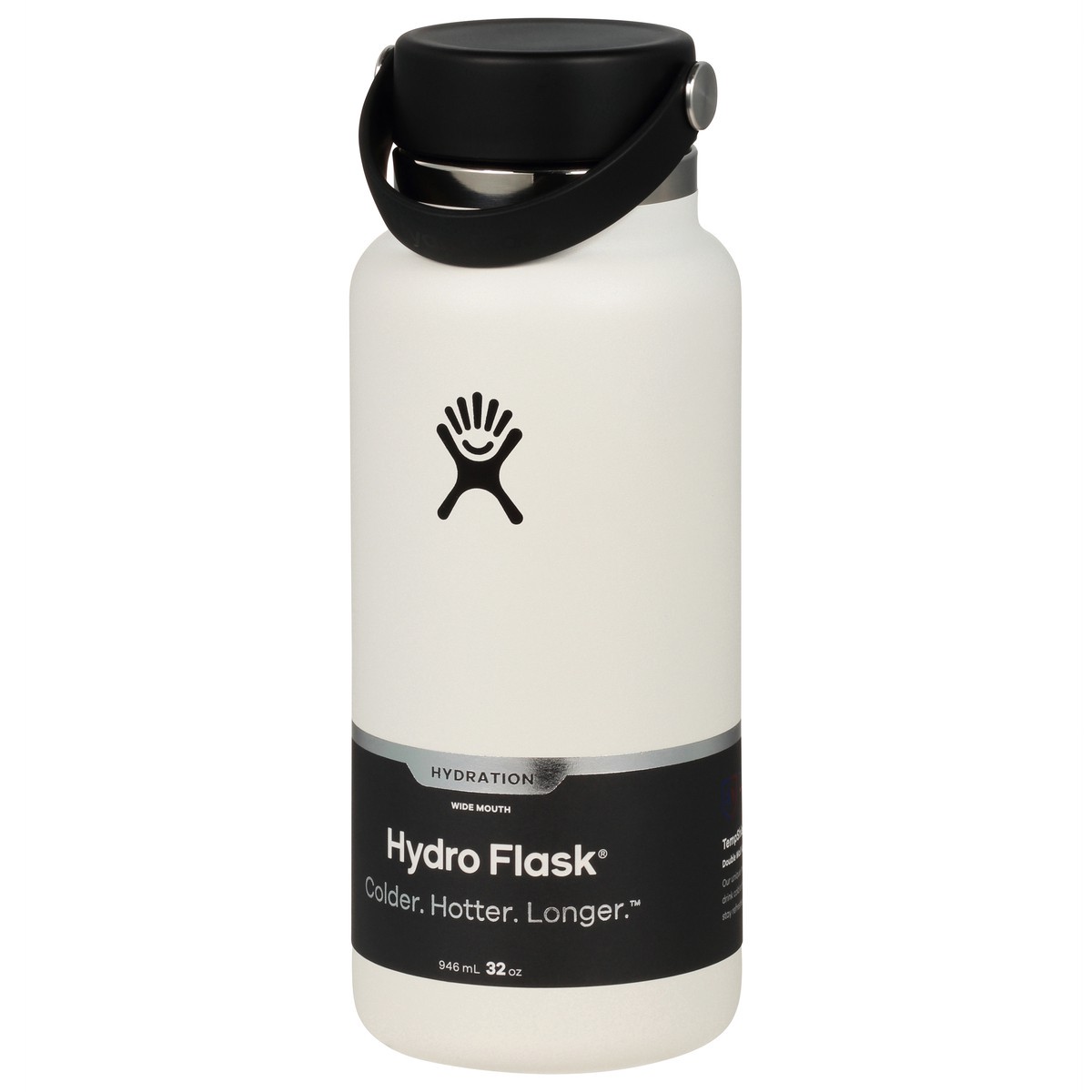 slide 5 of 9, Hydro Flask White Wide Mouth Stainless Steel Water Bottle, 1 ct