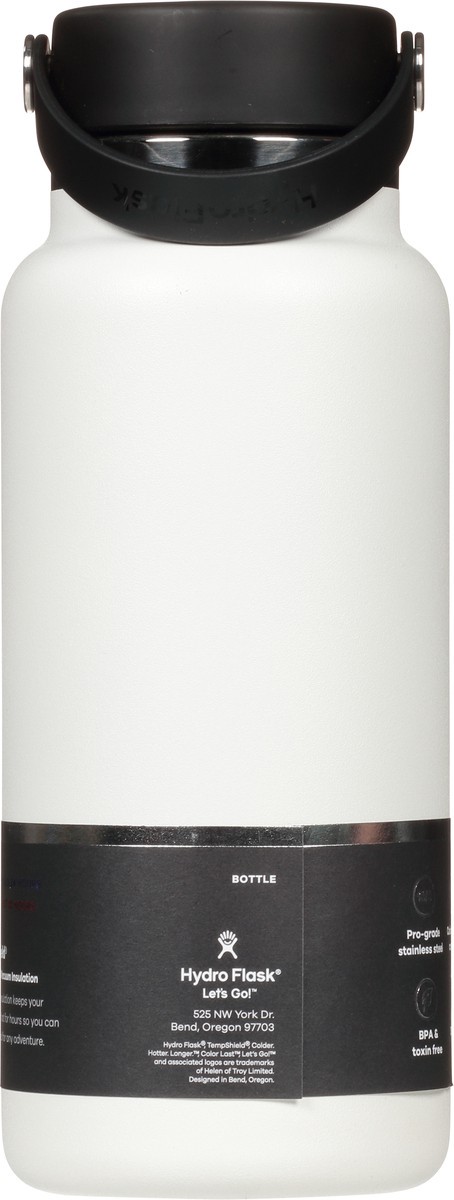 slide 4 of 9, Hydro Flask White Wide Mouth Stainless Steel Water Bottle, 1 ct