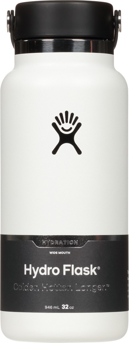 slide 6 of 9, Hydro Flask White Wide Mouth Stainless Steel Water Bottle, 1 ct