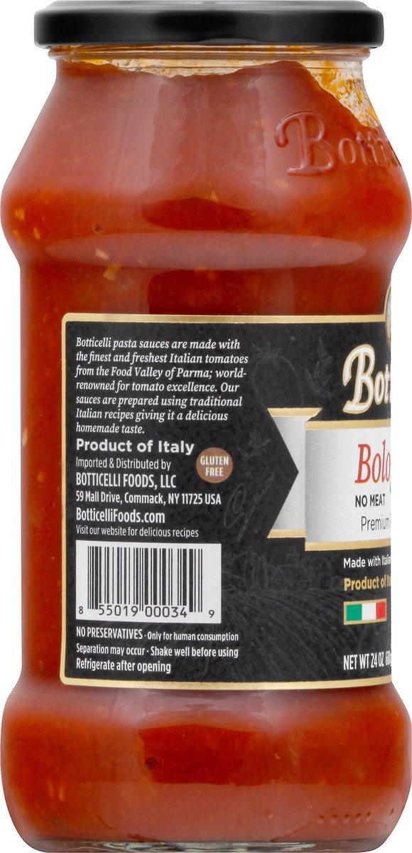 slide 7 of 9, Botticelli Premium Vegan Bolognese Pasta Sauce 24 oz, 24 oz