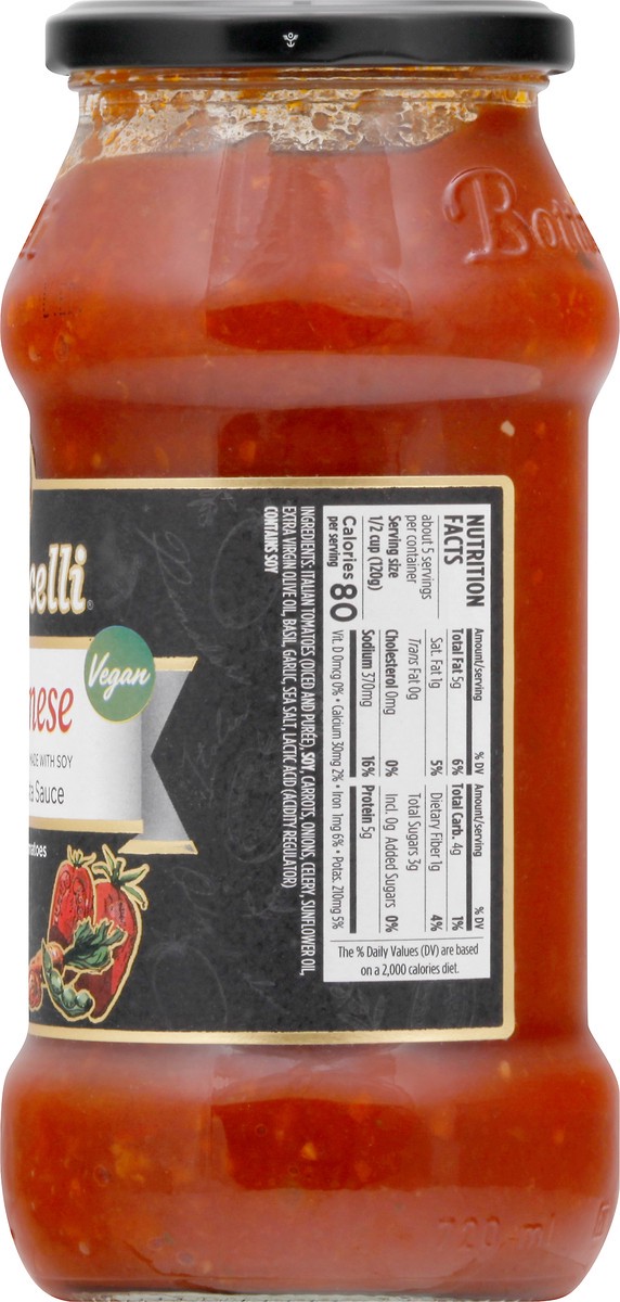 slide 8 of 9, Botticelli Premium Vegan Bolognese Pasta Sauce 24 oz, 24 oz