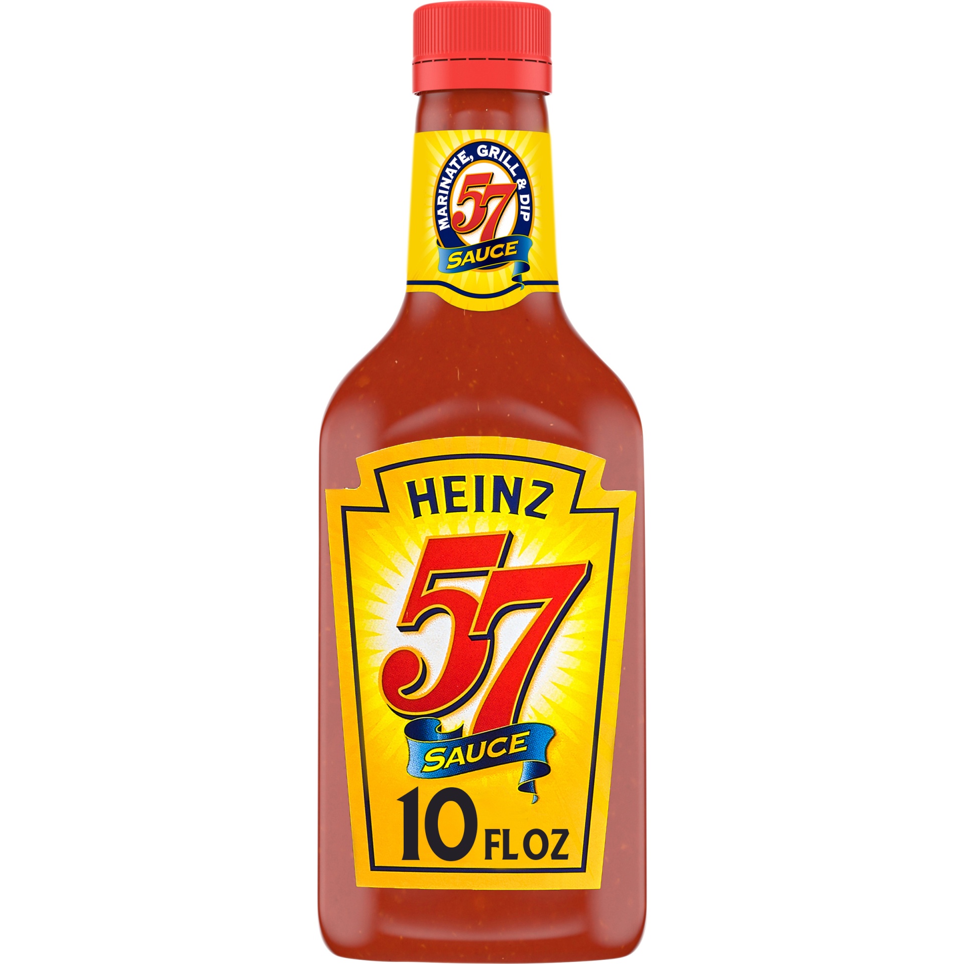 slide 1 of 8, Heinz 57 Sauce Bottle, 10 oz