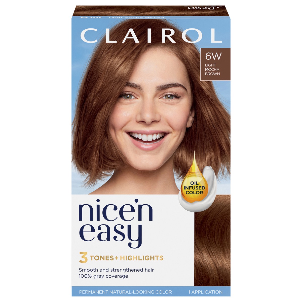 slide 4 of 4, Nice’n Easy Clairol Nice 'N Easy 6W Light Mocha Brown, 1 ct