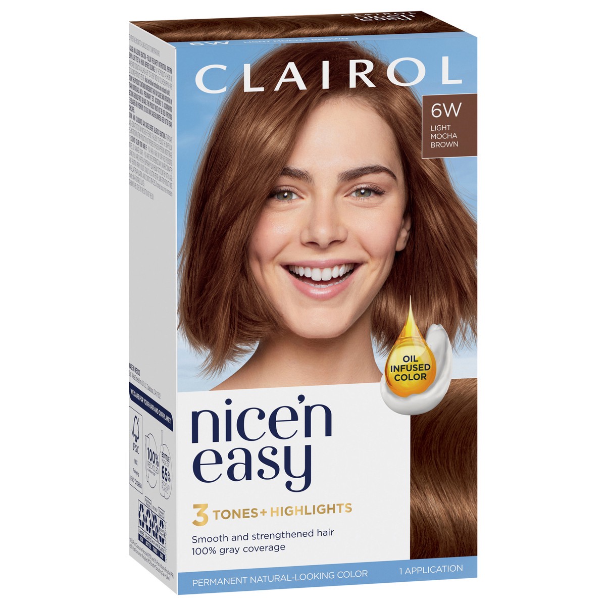 slide 2 of 4, Nice’n Easy Clairol Nice 'N Easy 6W Light Mocha Brown, 1 ct