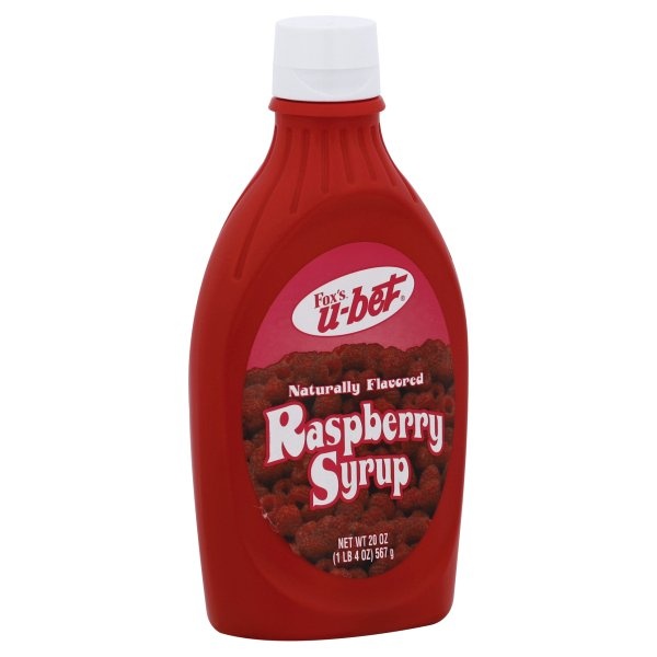 slide 1 of 1, Fox's U-Bet Raspberry Syrup K-D, 20 oz