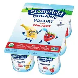 Stonyfield Organic Kids Strawberry Banana Whole Milk Yogurt 6-4 oz. Cups