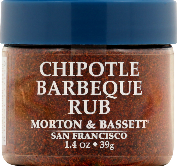 slide 1 of 1, Morton & Bassett Chipotle Barbeque Rub, 1.4 oz