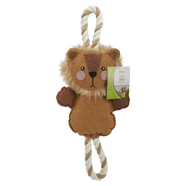 slide 1 of 1, Meijer Into The Wild Figure 8 Lion Rope Dog Toy, 1 ct