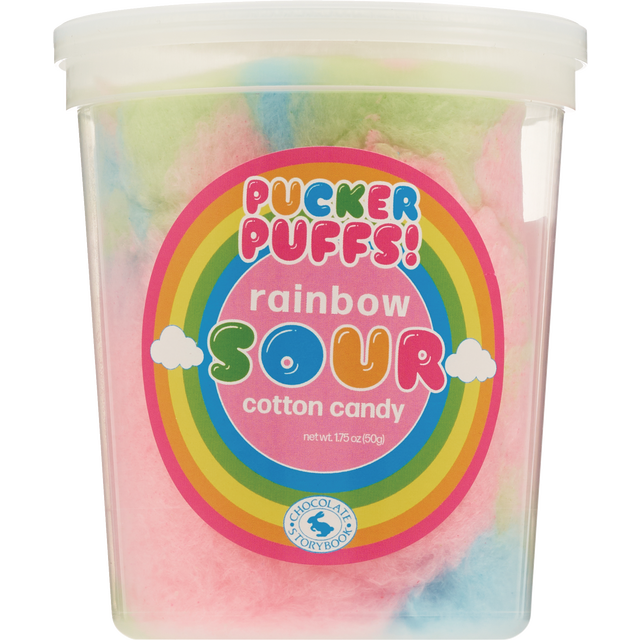 slide 1 of 1, Fairy Tales Pucker Puffs Sour Cotton Candy Tub, 1.75 Oz, 1.75 oz