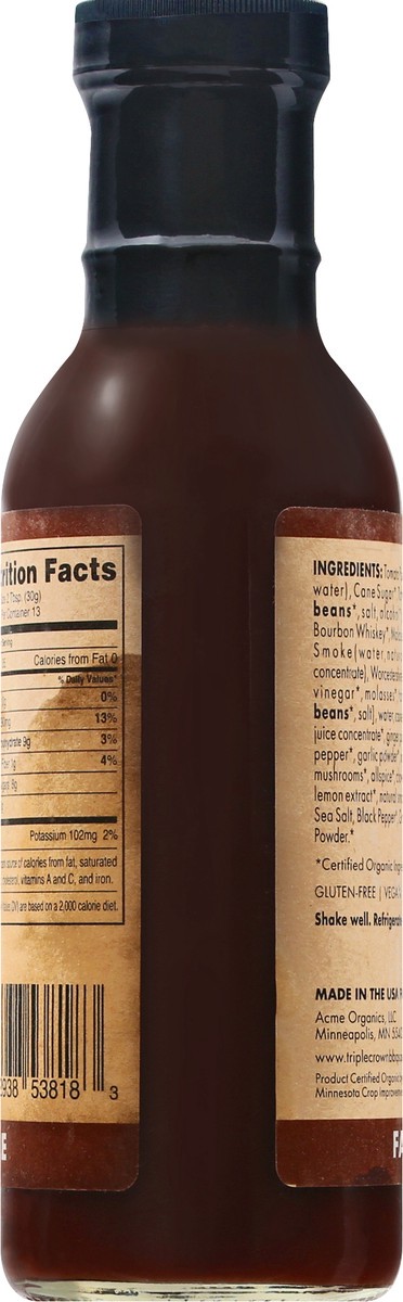 slide 13 of 13, Triple Crown Hickory Bourbon Bbq Sauce Organic, 16 fl oz