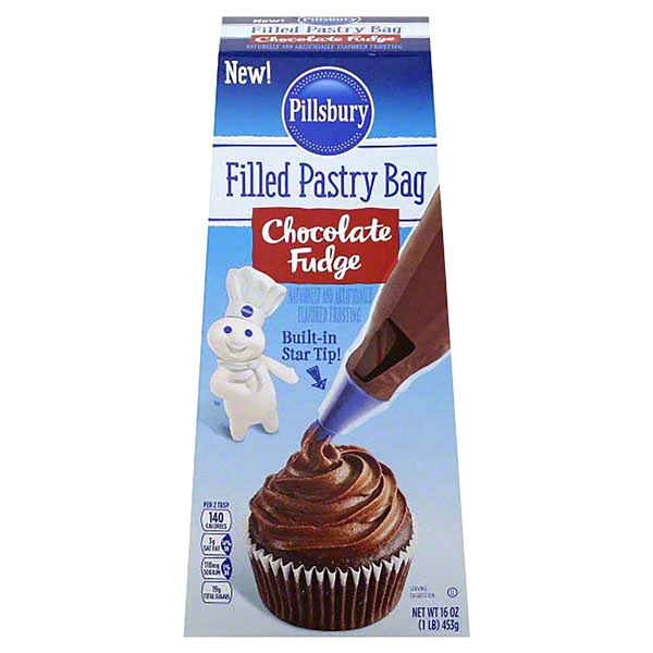 slide 1 of 1, Pillsbury Chocolate Fudge Frosting Filled Pastry Bag, 16 oz