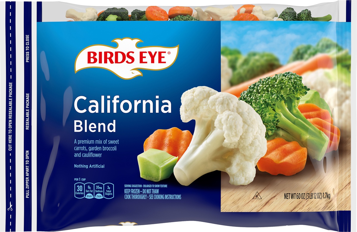 slide 9 of 10, Birds Eye California Blend Vegetables, 60 oz