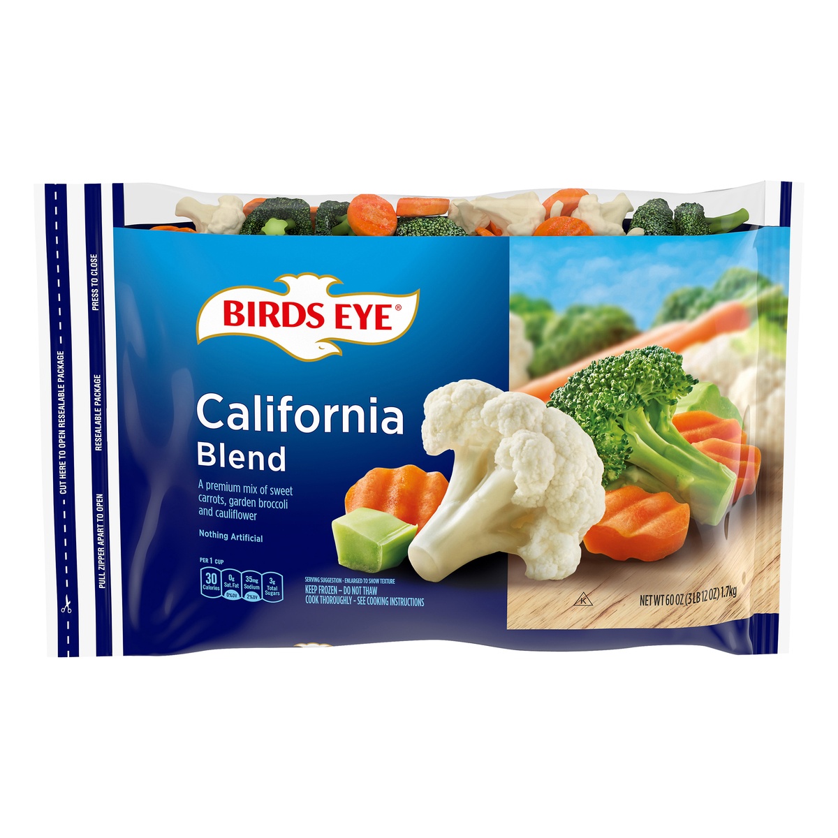 slide 1 of 10, Birds Eye California Blend Vegetables, 60 oz