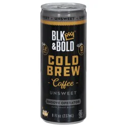 Blk & Bold Smoove Operator Dark Roast Blend Cold Brew Unsweet Coffee - 8 fl oz