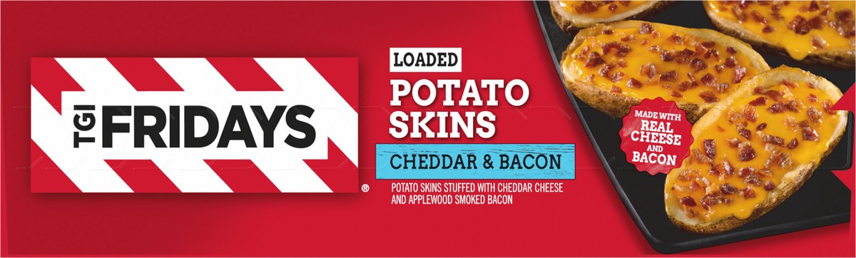 slide 5 of 9, T.G.I. Friday's Loaded Cheddar & Bacon Potato Skins Frozen Snacks - 13.5oz, 13.5 oz