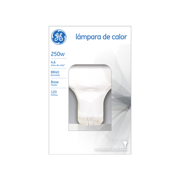 slide 2 of 5, GE 250W R-40 Warm Up Infrared Heat Lamp Light Bulb, 6 ct