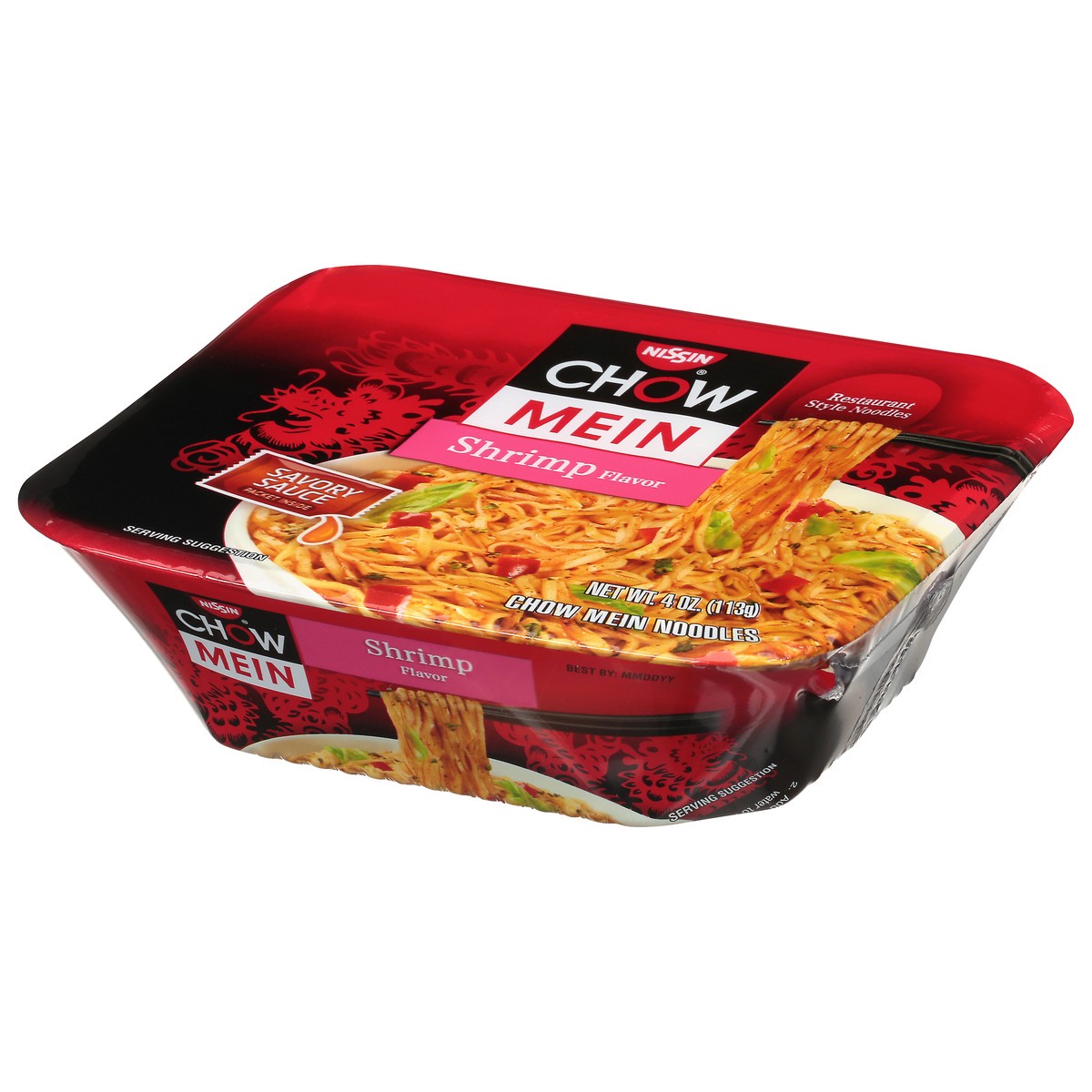 slide 6 of 9, Nissin Shrimp Chow Mein, 4 oz