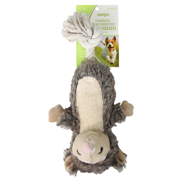 slide 1 of 1, Meijer Realistic Dog Rope Toy, Opossum, 1 ct