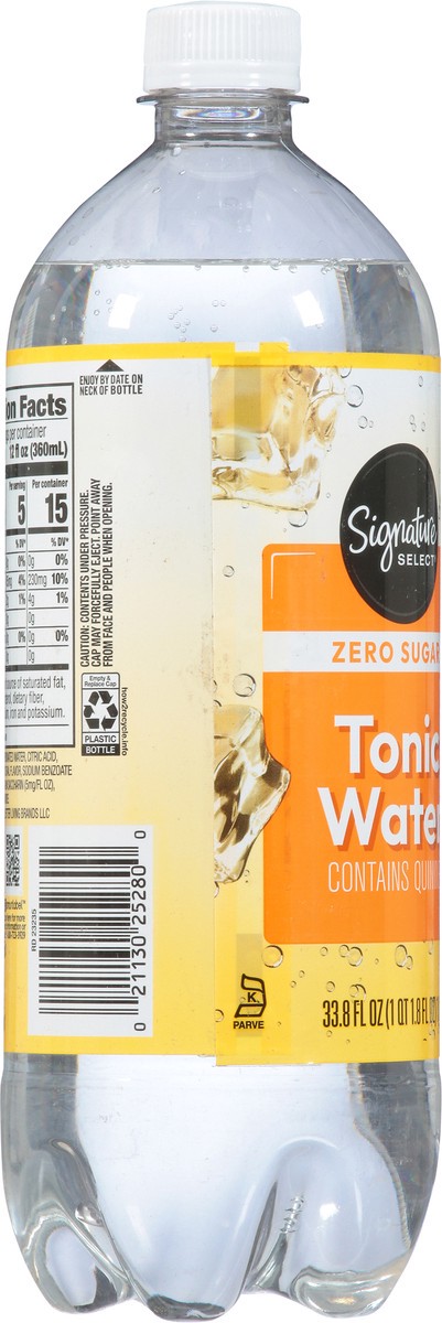 slide 5 of 12, Signature Select Zero Sugar Tonic Water 33.8 fl oz, 33.8 fl oz