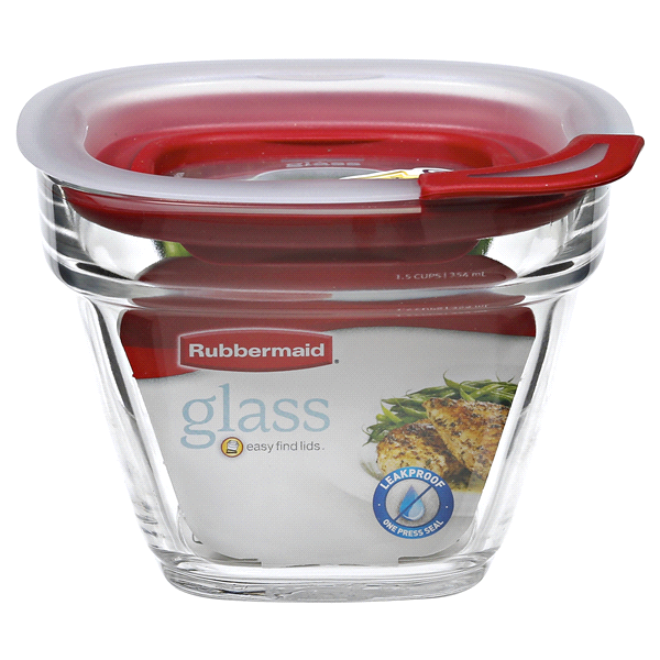 Rubbermaid Glass Food Storage Container 1.5 cup