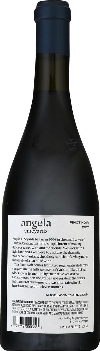 slide 8 of 10, Angela Vineyards Yamhill-Carlton Pinot Noir 750 ml, 750 ml