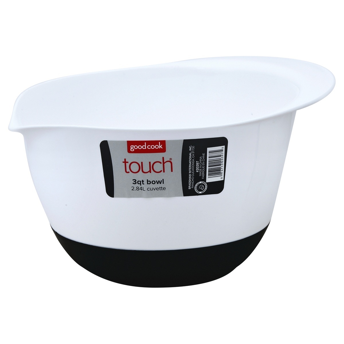 slide 1 of 4, Good Cook Touch Plastic Rubber Base Mixing Bowl, 3 qt