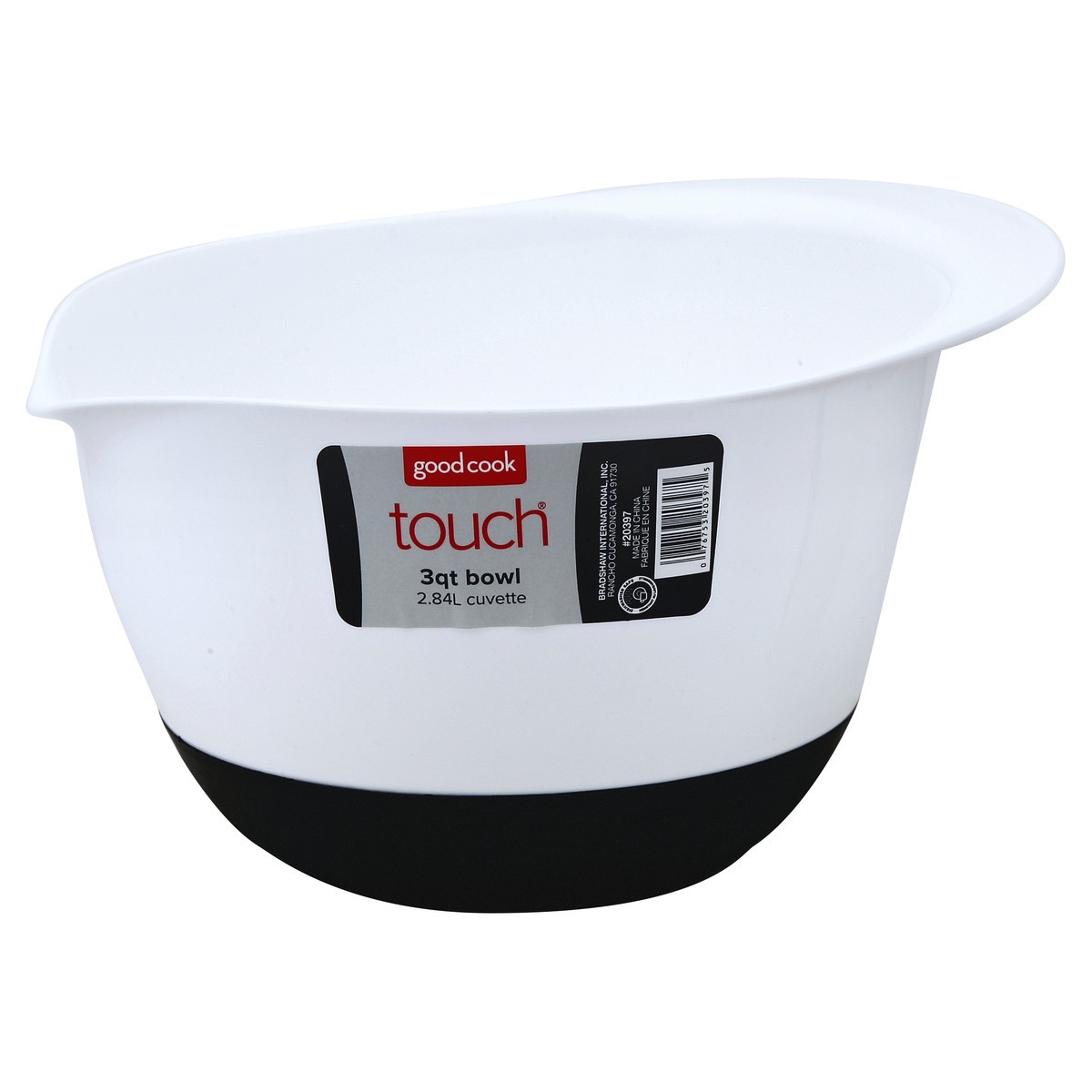 slide 3 of 5, Good Cook Touch Plastic Rubber Base Mixing Bowl, 3 qt