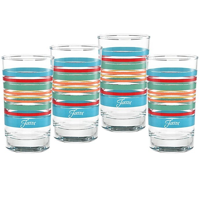 slide 2 of 2, Fiesta Rainbow Radiance Juice Glasses, 4 ct