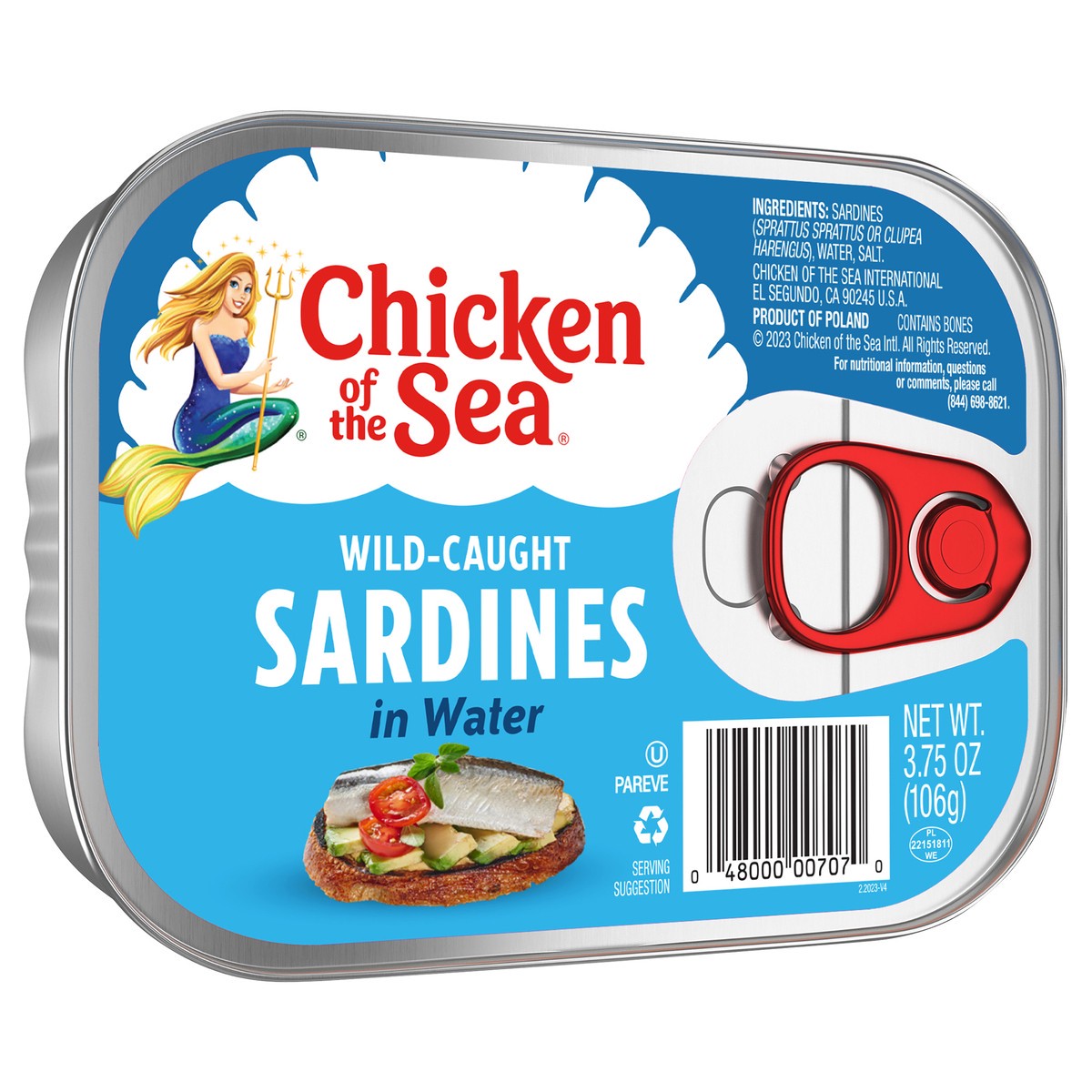 slide 3 of 3, Chicken of the Sea Sardines In Water, 3.75 oz